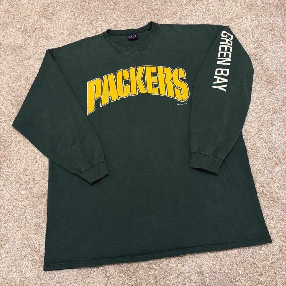 Rare 1995 Vintage Green‎ Bay Packers Long Sleeve Tee | Green | XXL